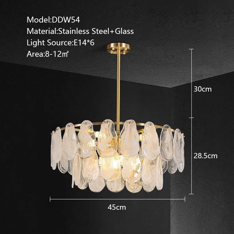 Decorbites™ Wolkenverglasungs-Kronleuchter: Moderne LED-Lüster für Innenbeleuchtung im Wohnzimmer-Dekor