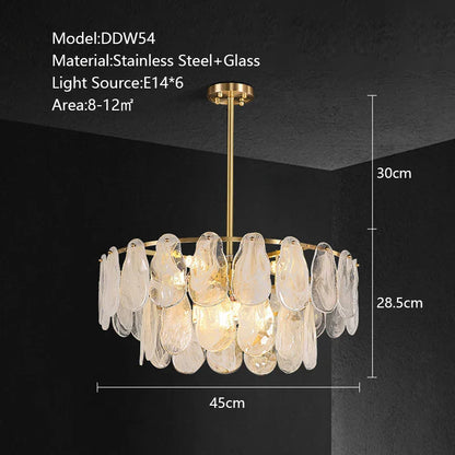 Decorbites™ Wolkenverglasungs-Kronleuchter: Moderne LED-Lüster für Innenbeleuchtung im Wohnzimmer-Dekor