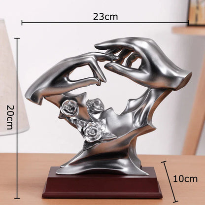 Decorbites™ Paar-Ringe-Statue Schreibtisch-Dekoration Harz-Handwerk Raum-Dekoration