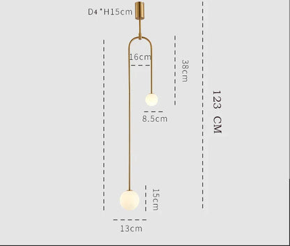 Decorbites™ Gold-Glas-Kugel-Hängeleuchte - Moderne Hängelampe für Wohnzimmer und Schlafzimmer