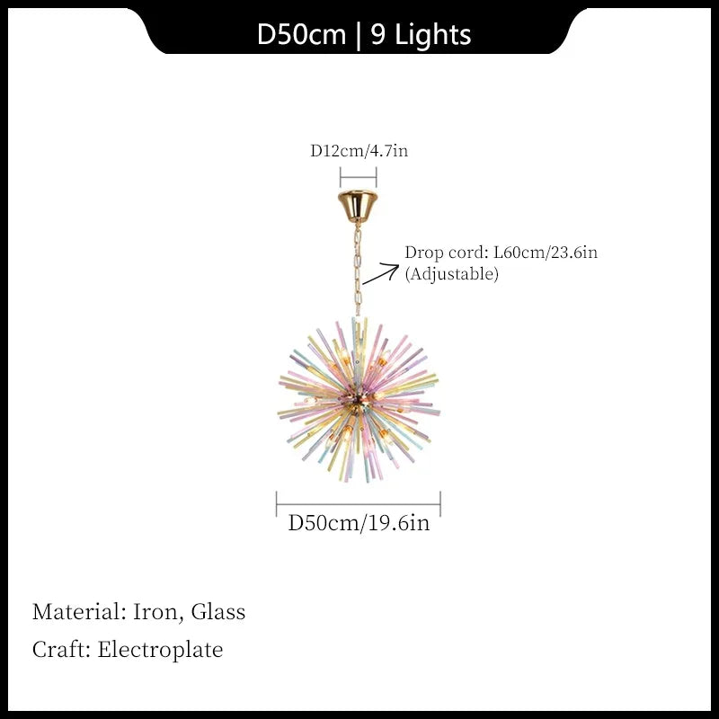 Decorbites™ Dandelion-Lüster: Bunte LED-Hängeleuchte, modernes und personalisiertes Design