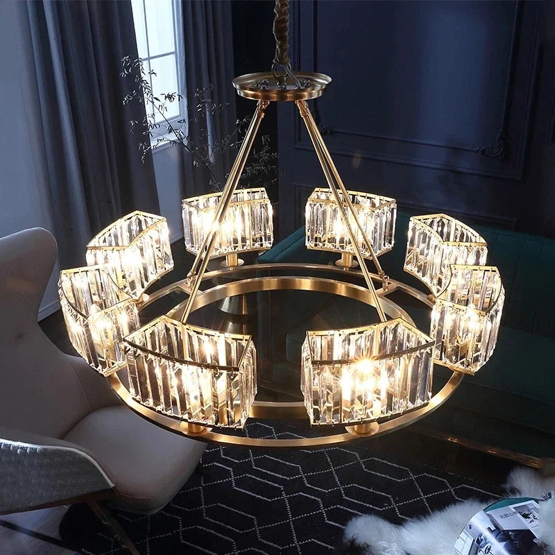 Decorbites™ Kupferkristall-Lüster: Moderne LED-Deckenleuchte für Heimdekoration & Atmosphäre, Wohnzimmer, Esszimmer, Schlafzimmer