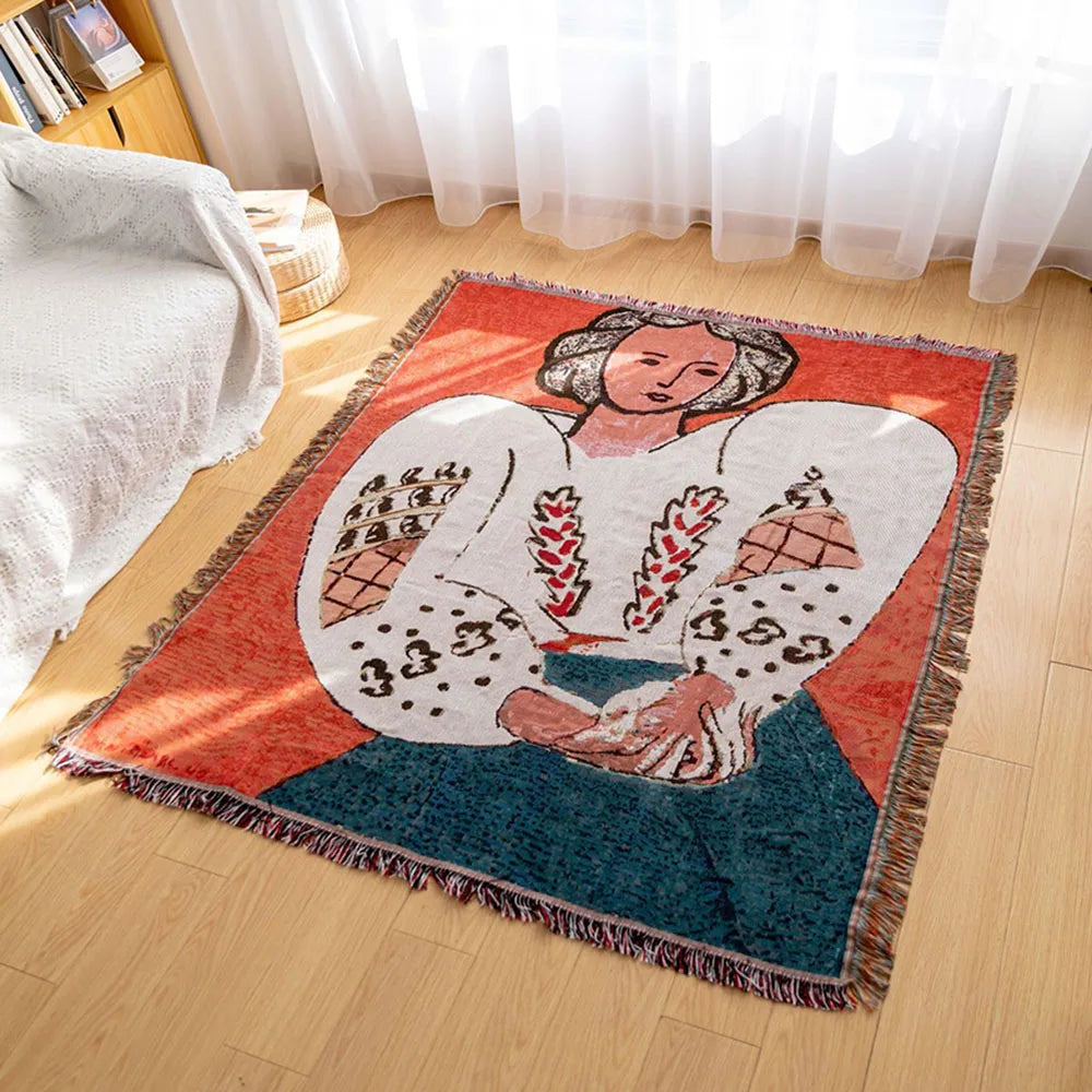 Decorbites™ Gestrickte Gobelin-Sofadecke - Leicht luxuriöse Dekorationsdecke für das Wohnzimmer, Nickerchen-Bettüberwurf, Picknick, Campingmatte