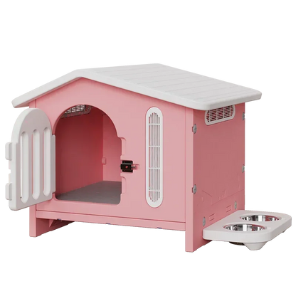 Decorbites™ Atmendes Hundehäuschen für alle Jahreszeiten für Innenbereich, Balkon, Terrasse, Wohnzimmer oder Garten