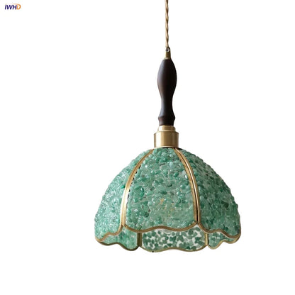 Decorbites™ Kupfer-Walnuss-LED-Pendantleuchte Kristallglas-Hängeleuchte