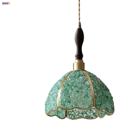 Decorbites™ Kupfer-Walnuss-LED-Pendantleuchte Kristallglas-Hängeleuchte