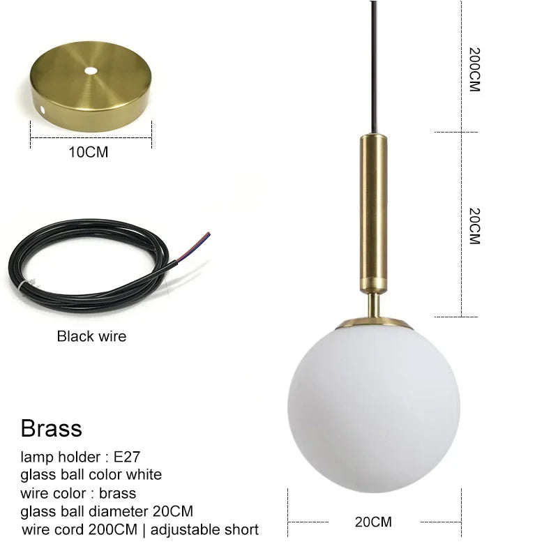 Decorbites™ Gold-Glas-Kugelleuchter für luxuriöse Dekoration im Esszimmer & Schlafzimmer