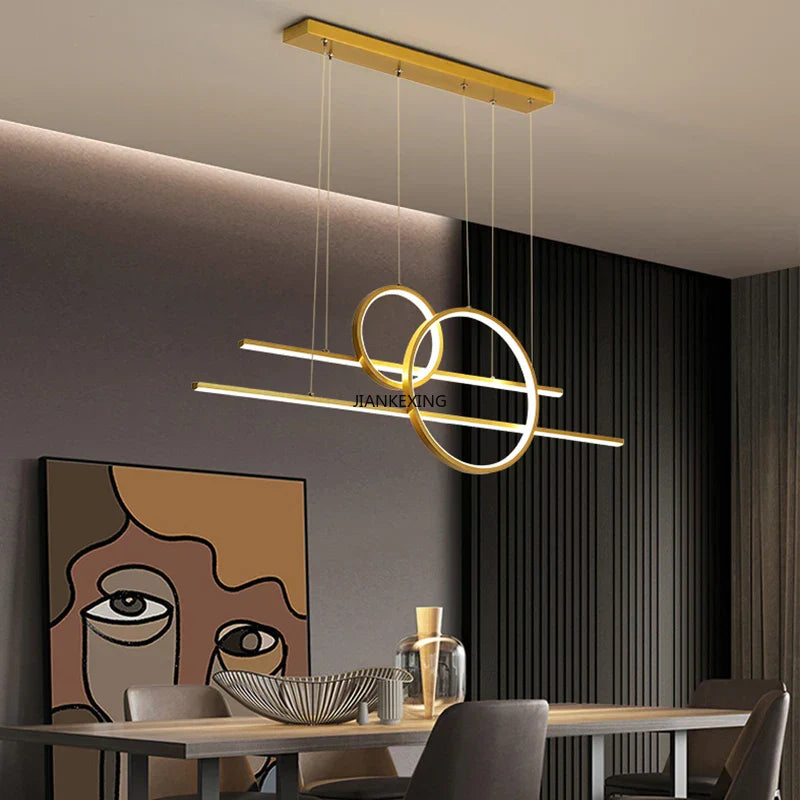 Dimmable LED Black Chandelier