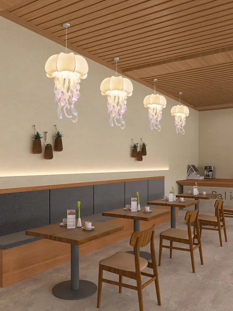 Silk Jellyfish Pendant Chandelier