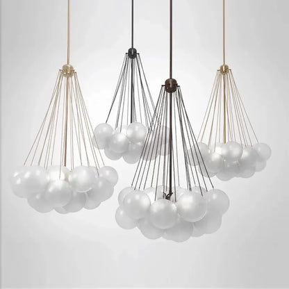 Decorbites™ Glasball-LED-Kronleuchter für modernes Wohnzimmer, nordisches Design Blasen-Hängeleuchte