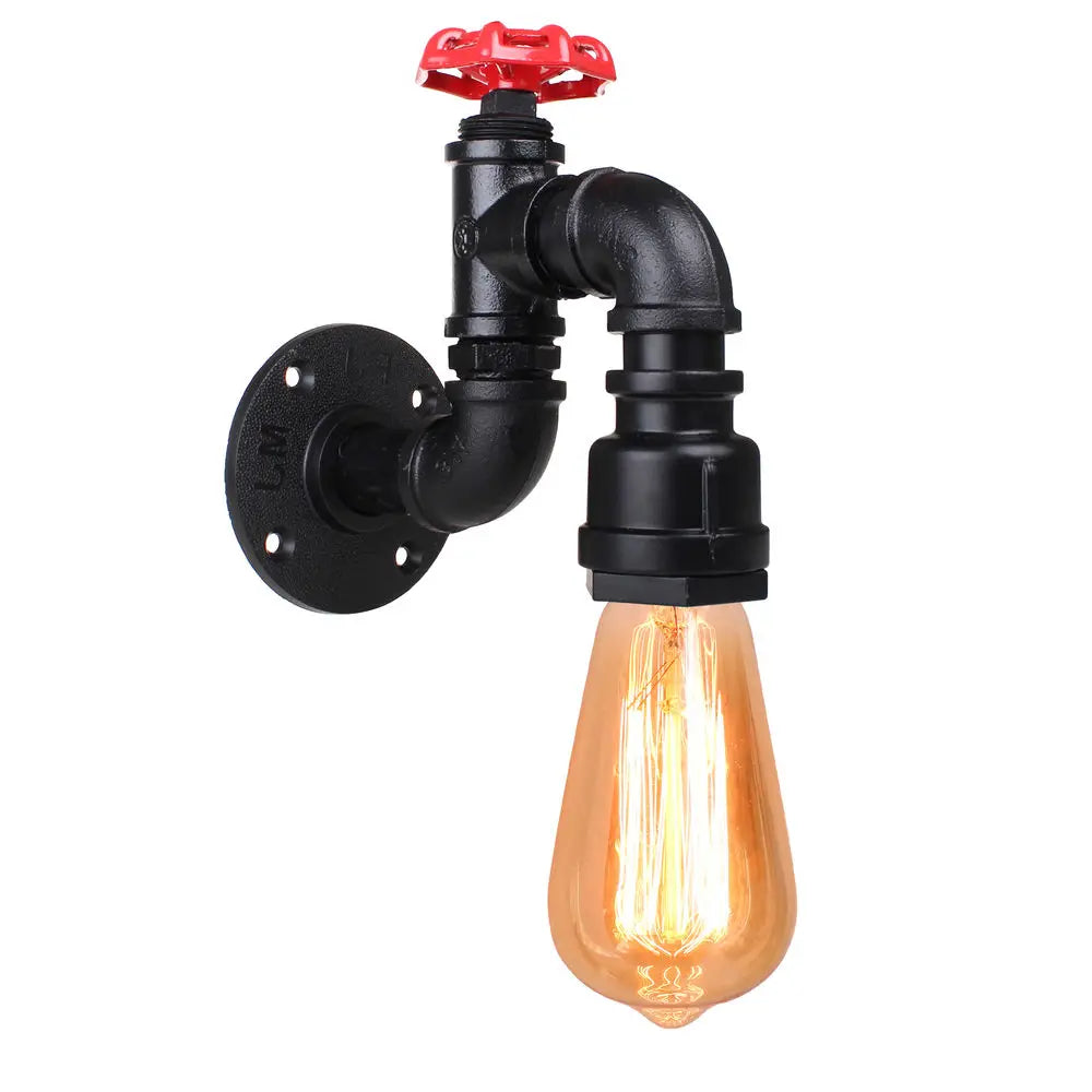 Decorbites™ Industrielle Eisen-Rost-Wasserrohr-Wandlampe Vintage E27 Wandleuchte Armatur