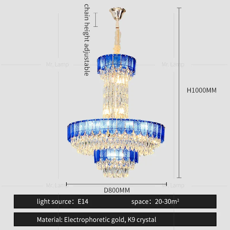 Decorbites™ Kristall-Leuchter: Postmoderne Mehrschicht-Luxus für Wohnzimmer, Hotel-Lobby und Villa