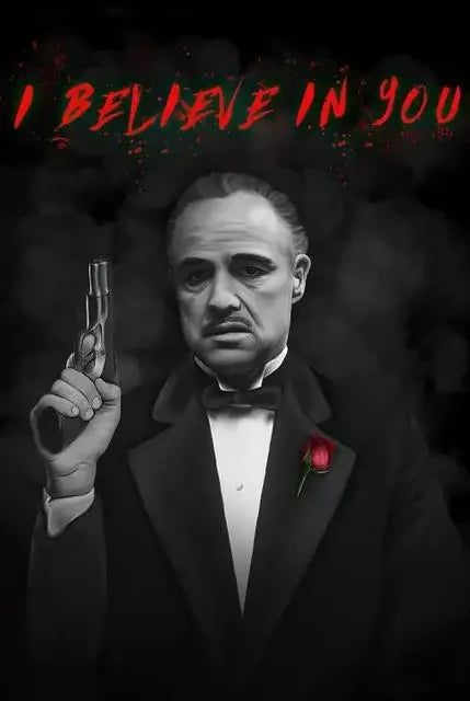 Movie Mafia Boss Legendary Figure Poster Canvas Print Art Mafia Portrait Canvas Painting Scarface Escobar Godfather Wall Decor