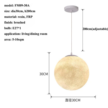 Decorbites™ Sahne-Mond LED-Hängeleuchter: Moderne Beleuchtung für Wohnzimmer, Küche und Schlafzimmer