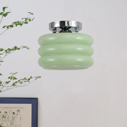 Decorbites™ Cremiges Glas-Eisen-LED-Deckenleuchte – Moderne Innenbeleuchtung