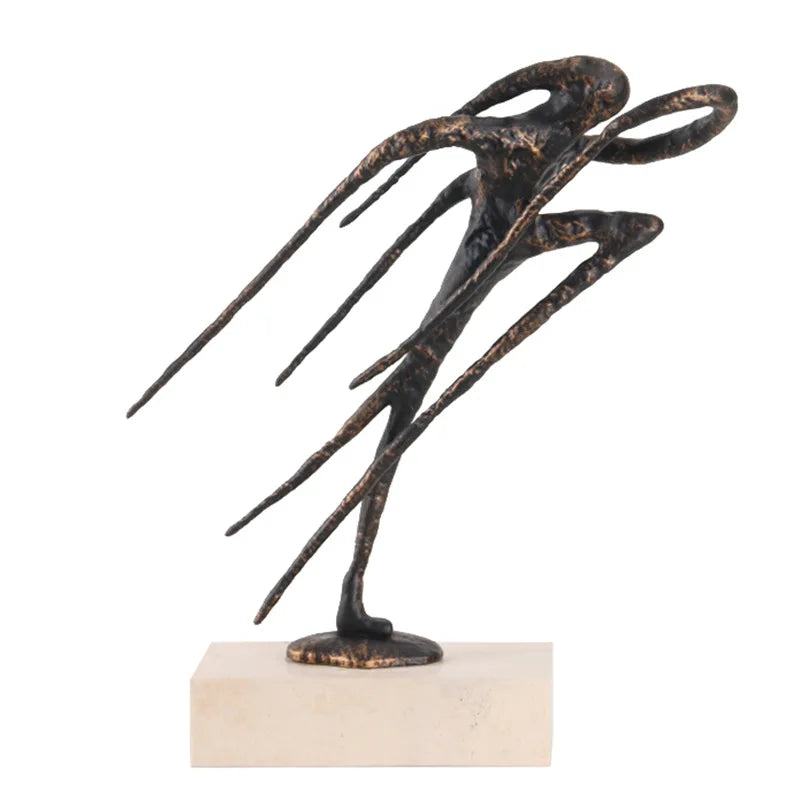 Decorbites™ Geometrische Abstrakte Gesicht Metallstatue Figurine Heimdekoration
