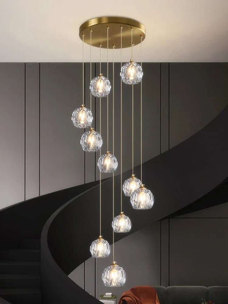 DecorBites™ Crystal Stair Football Shaped Chandelier with G9 Lights