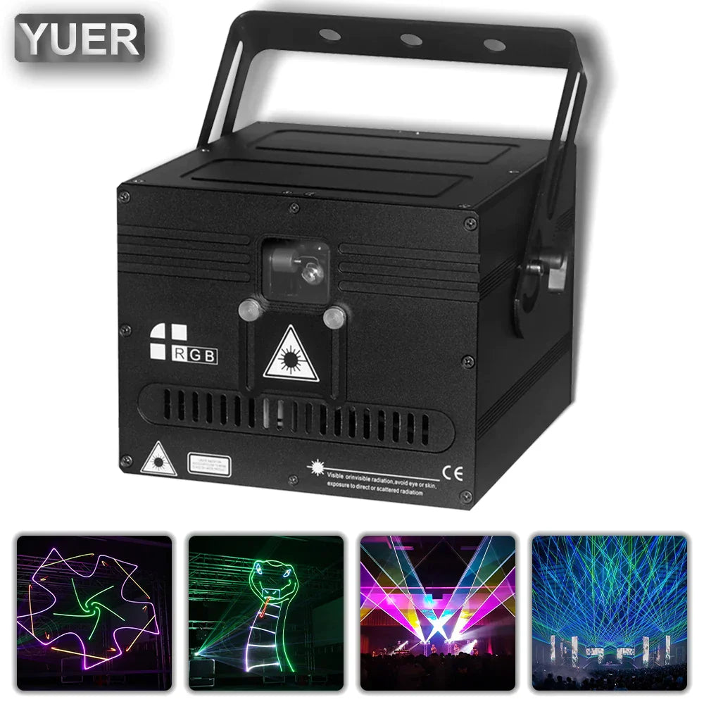 Decorbites™ 4W 3D-Animations-Laserlicht DJ-Scanner für Club, Disco, Party und Bühne