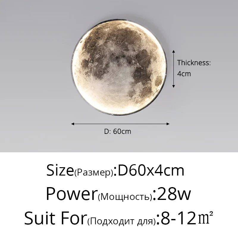 DecorBites™ Creative Moon Earth LED Wall Lamp for Modern Living Spaces