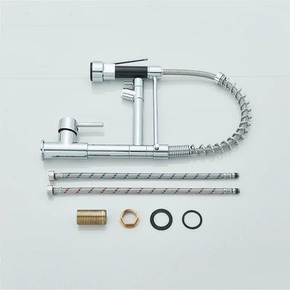 Decorbites™ Duale Auslauf Messing-Küchenarmatur mit 360° Drehung - Chrom