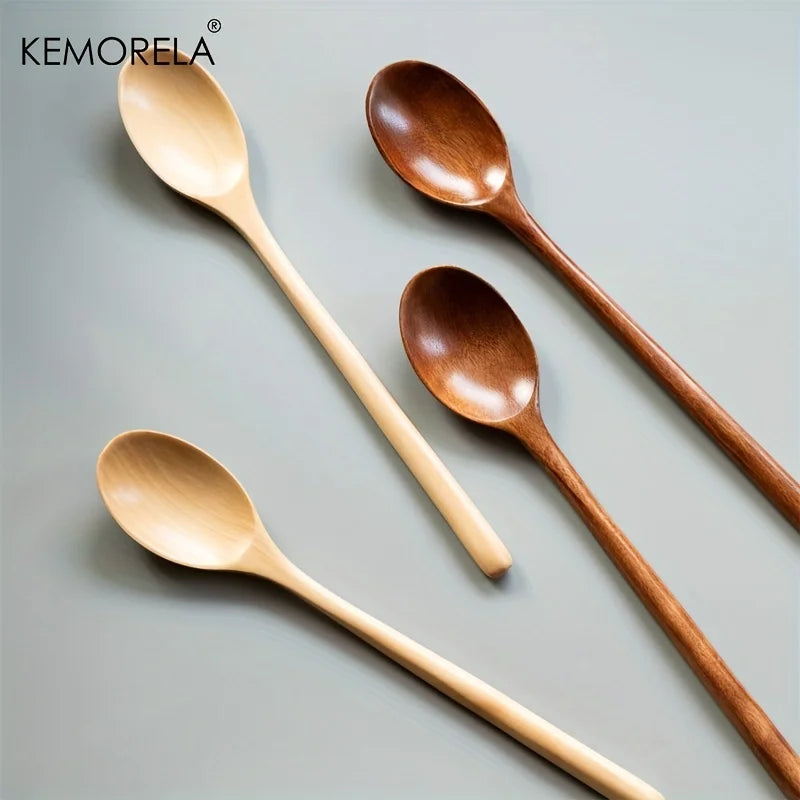 Decorbites™ 4-teiliges Holzlöffel-Set - Koreanischer Stil Natürliches Holz Suppentischgeschirr