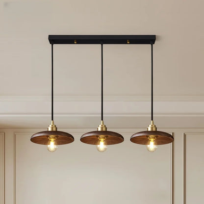 Decorbites™ Japanische LED-Hängeleuchte im Vintage-Stil aus Holz und Kupfer