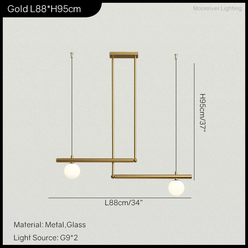 Decorbites™ LED-Lineare Hängelampe für Zuhause – Moderne Minimalistische Wohnzimmer-Lüster