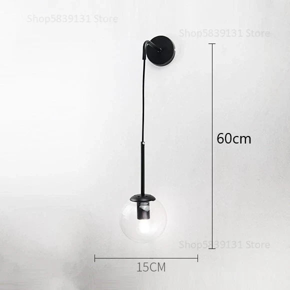 Decorbites™ Glasball-Wandlampe: Nordisch Moderne LED-Beleuchtung für Wohnzimmer, Schlafzimmer und Flur