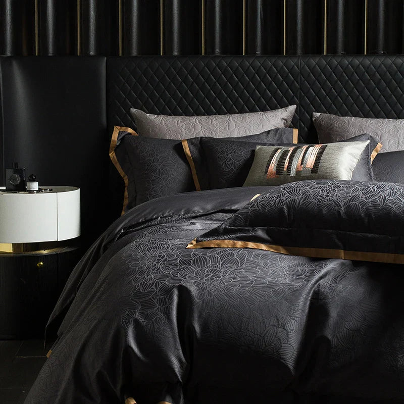 Dark Grey Cotton Bedding Set