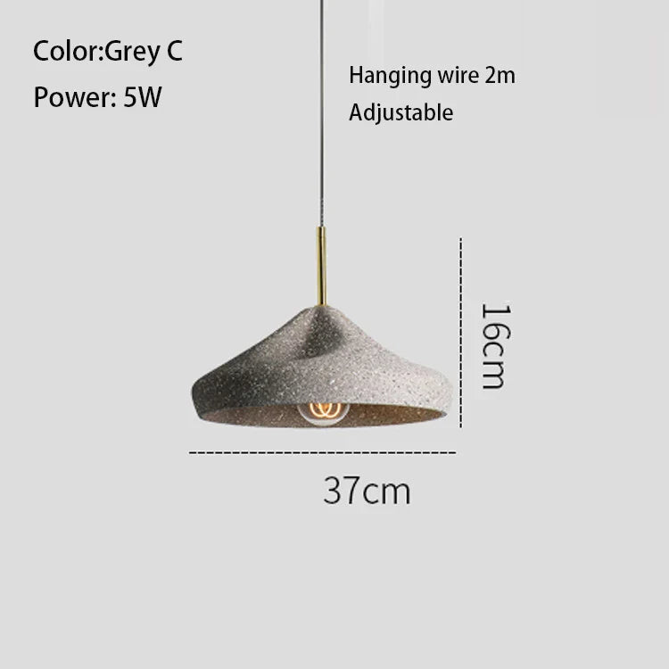 Decorbites™ Industrieller Stil Pendelleuchte, Grau/Schwarz E27 Lampe für Schlafzimmer, Café, Bar