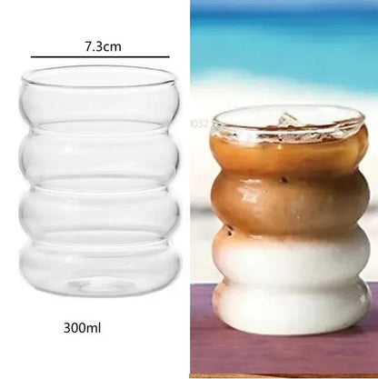 Decorbites™ Kürbisformiges Glasbecher-Set für Kaffee, Whiskey, Wein, Joghurt - 300/520 ml