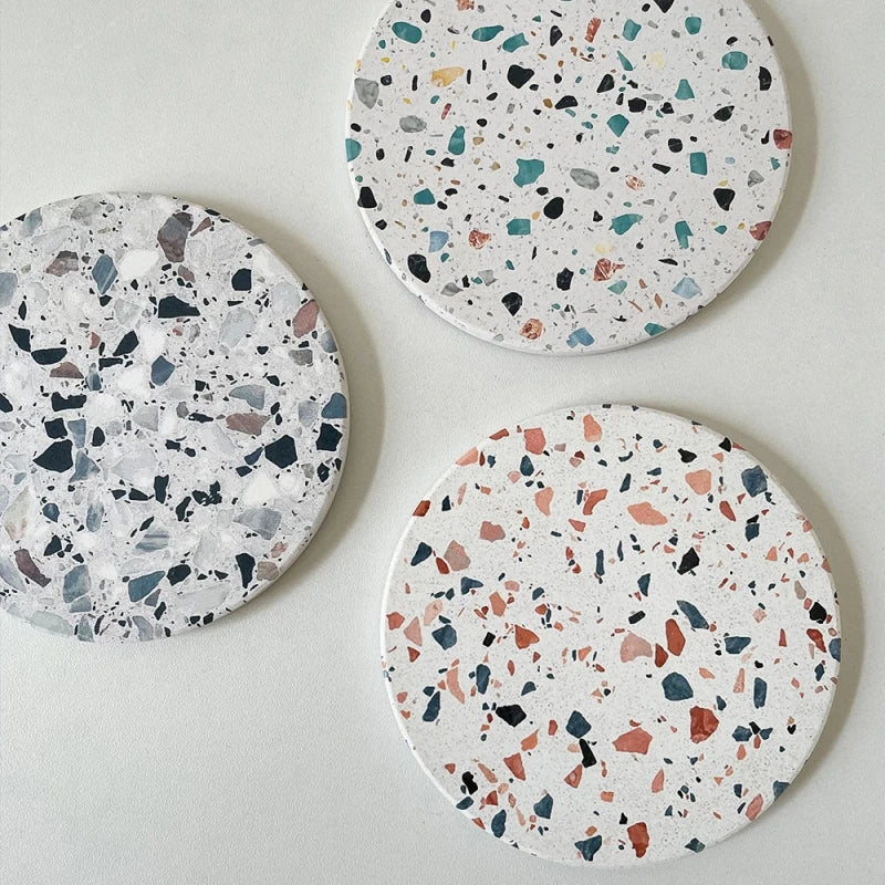 DecorBites™ Diatomite Coaster: Quick-drying & Non-slip Mug Mat for Table Decoration & Insulation