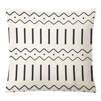 DecorBites™ Geometric Yellow Linen Pillow Cover for Modern Décor 45x45cm