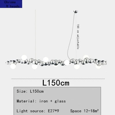 DecorBites™ LED Caterpillar Chandelier: Stylish Long Pendant Lamp for Living Room, Restaurant, Hotel