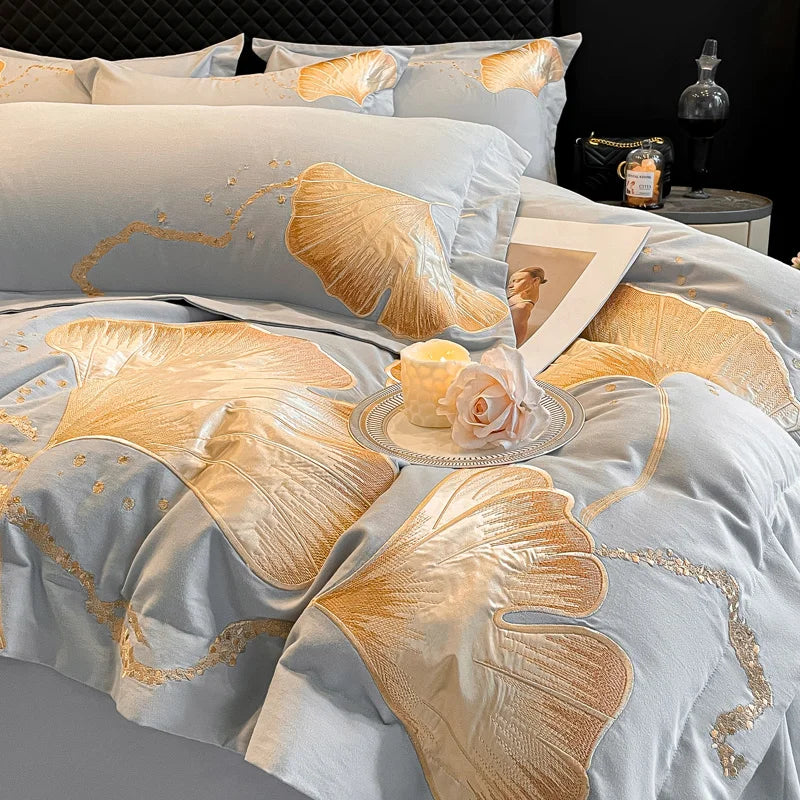 Gold Ginkgo Cotton Bedding