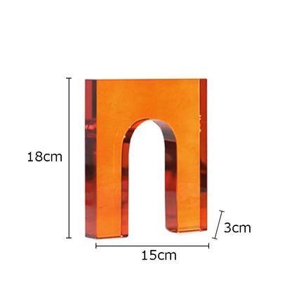 DecorBites™ Geometric Crystal Arch Glass Sculpture Desk Decoration Ornament