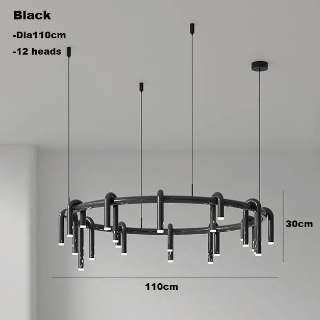 Decorbites™ Kreisförmige Ring-Anhängerleuchten - LED-Kronleuchter für Wohnzimmer zu Hause & Restaurant