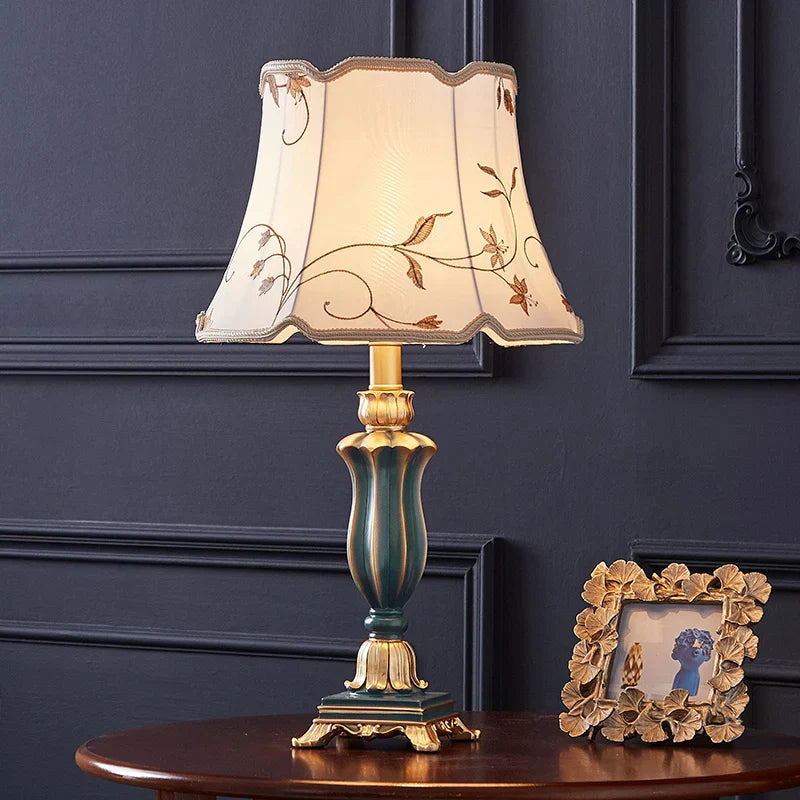 DecorBites™ Country Pastoral Desk Lamp Retro Style for Bedroom and Living Room Decor.