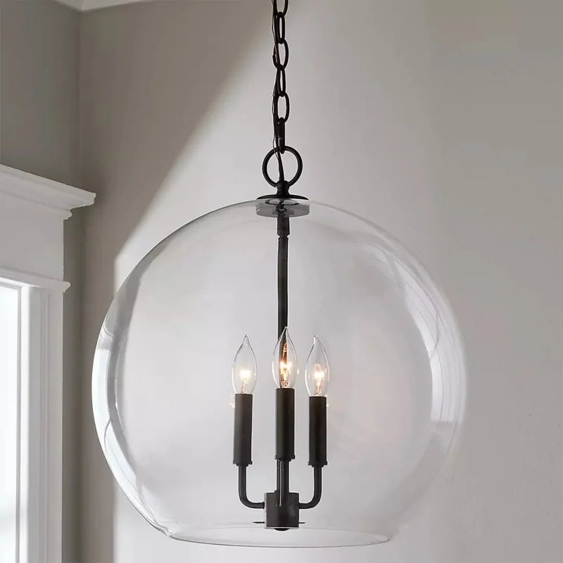 DecorBites™ Glass Ball LED Chandelier for Modern Restaurant & Bar Decor