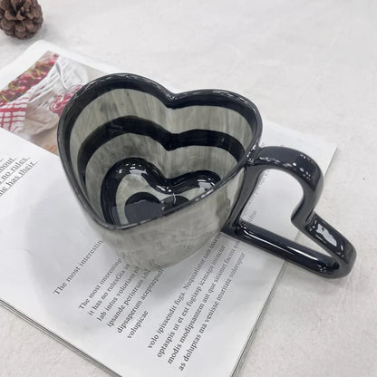 Decorbites™ Herzförmige Keramik-Kaffeetasse - 10 oz Einzigartiges Design und entzückendes Geschenk