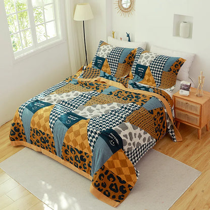 DecorBites™ Cotton Gauze Towel Blanket - Double Sided Yarn-Dyed Jacquard for Adult and Children