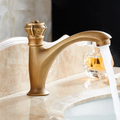 Decorbites™ Gebürsteter Bronzefarbener Waschbeckenarmatur Einhebel-Kaltwassermischbatterie