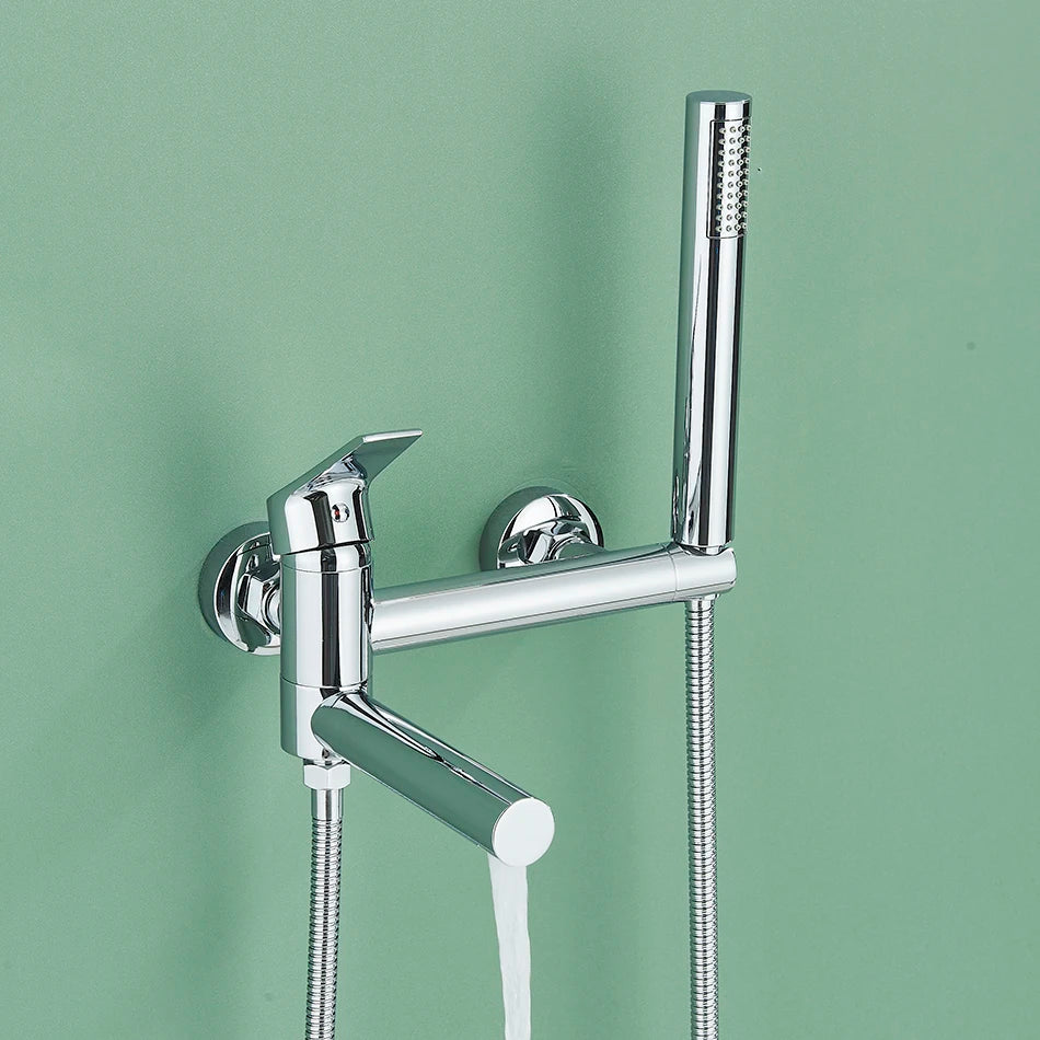 Decorbites™ Messing-Wandmontiertes Badewannen-Duschmischbatterie-Set für das Badezimmer