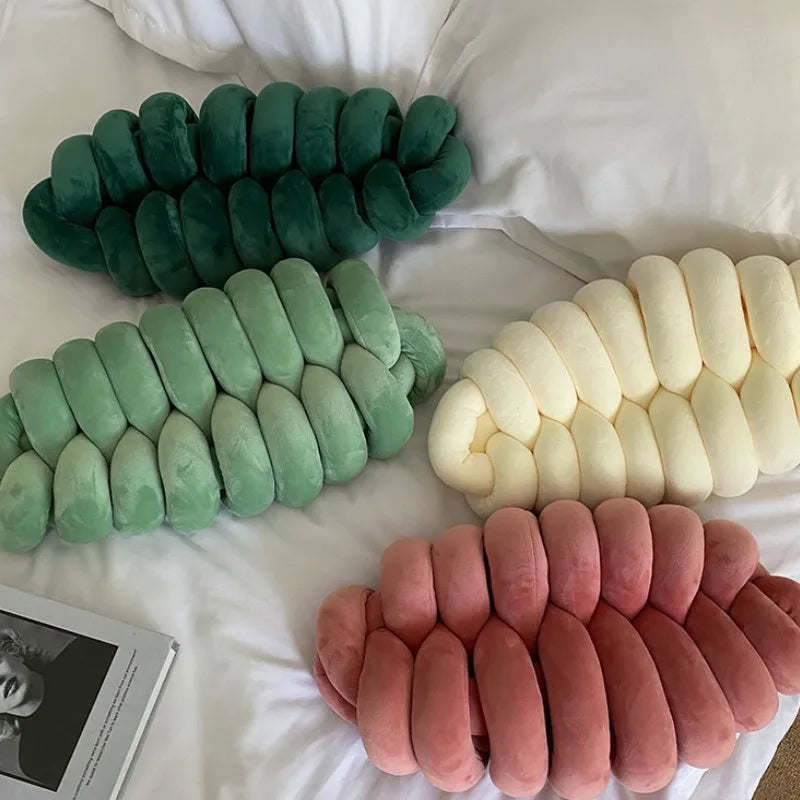Green Knot Plush Pillow