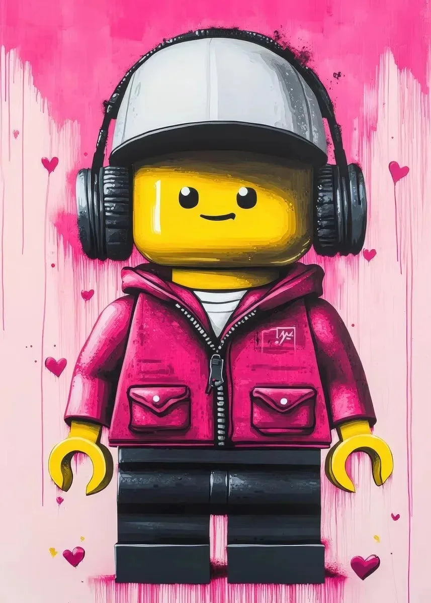 Cartoon Abstract Fun Various Occupations L-Legos Posters Canvas Prints Wall Art Picture for Home Room Children's Room Decoration