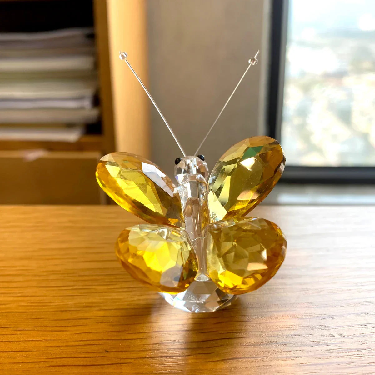 Decorbites™ Kristall-Schmetterlingsfigur Glas-Papiergewicht Skulptur Weihnachtsdekoration Geschenk
