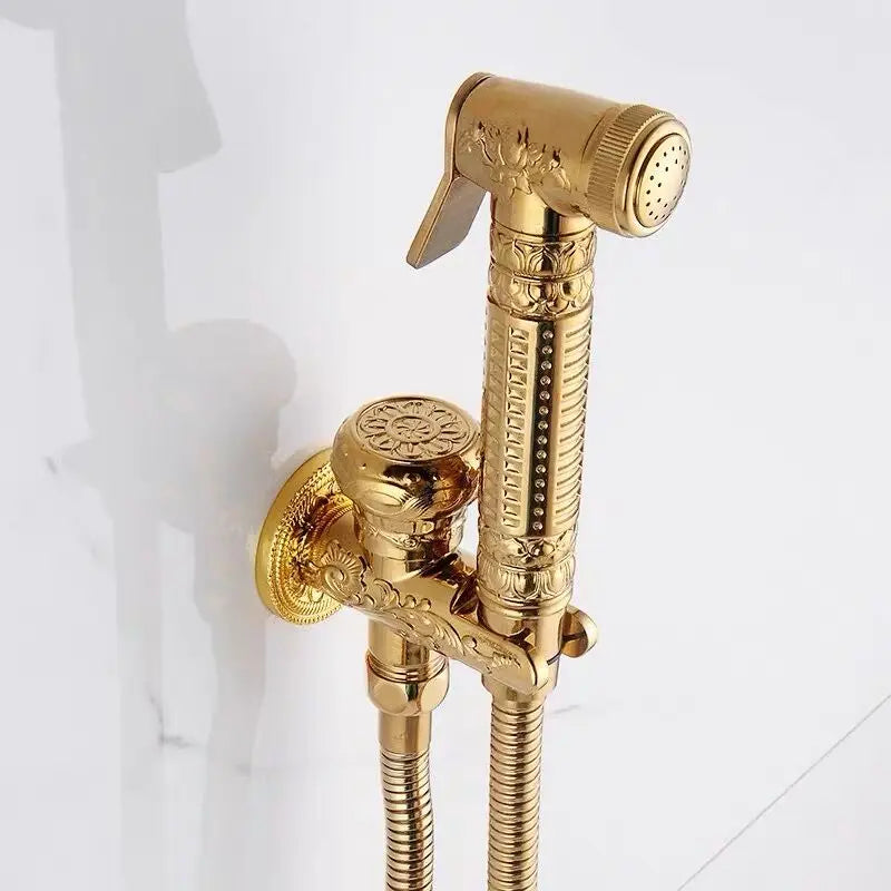Gold Brass Bidet Set