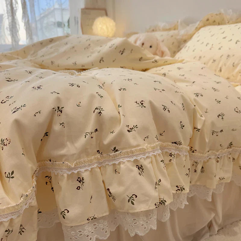 Floral Lace Cotton Bedding