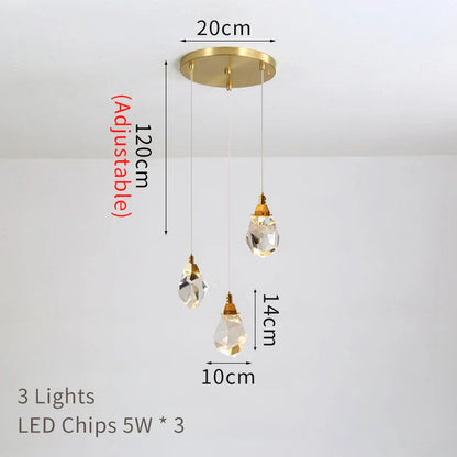DecorBites™ Crystal LED Ceiling Chandelier: Stylish Lighting for Home Decor