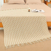 Decorbites™ Gestrickte Blanket mit Troddel-Saum: Gemütliche Wärme für Zuhause, Büro, Sofa und mehr